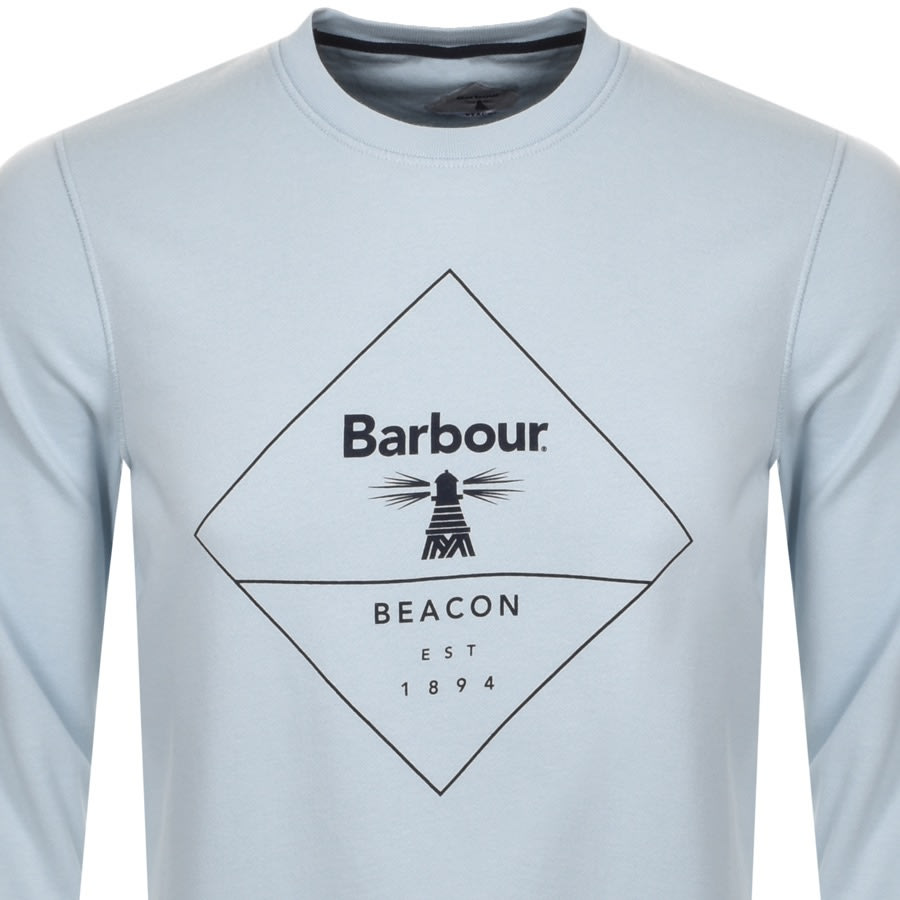 Alternative Image for ProductBarbour Beacon Outline Crew Neck Sweatshirt Blue2